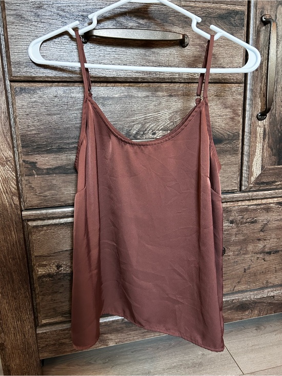 Nordstrom Tops - Nordstrom Rack | Brown Satin Camisole with Adjustable Straps